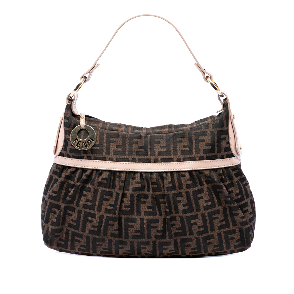 Pre-Loved Fendi Zucca Canvas Chef Shoulder Bag